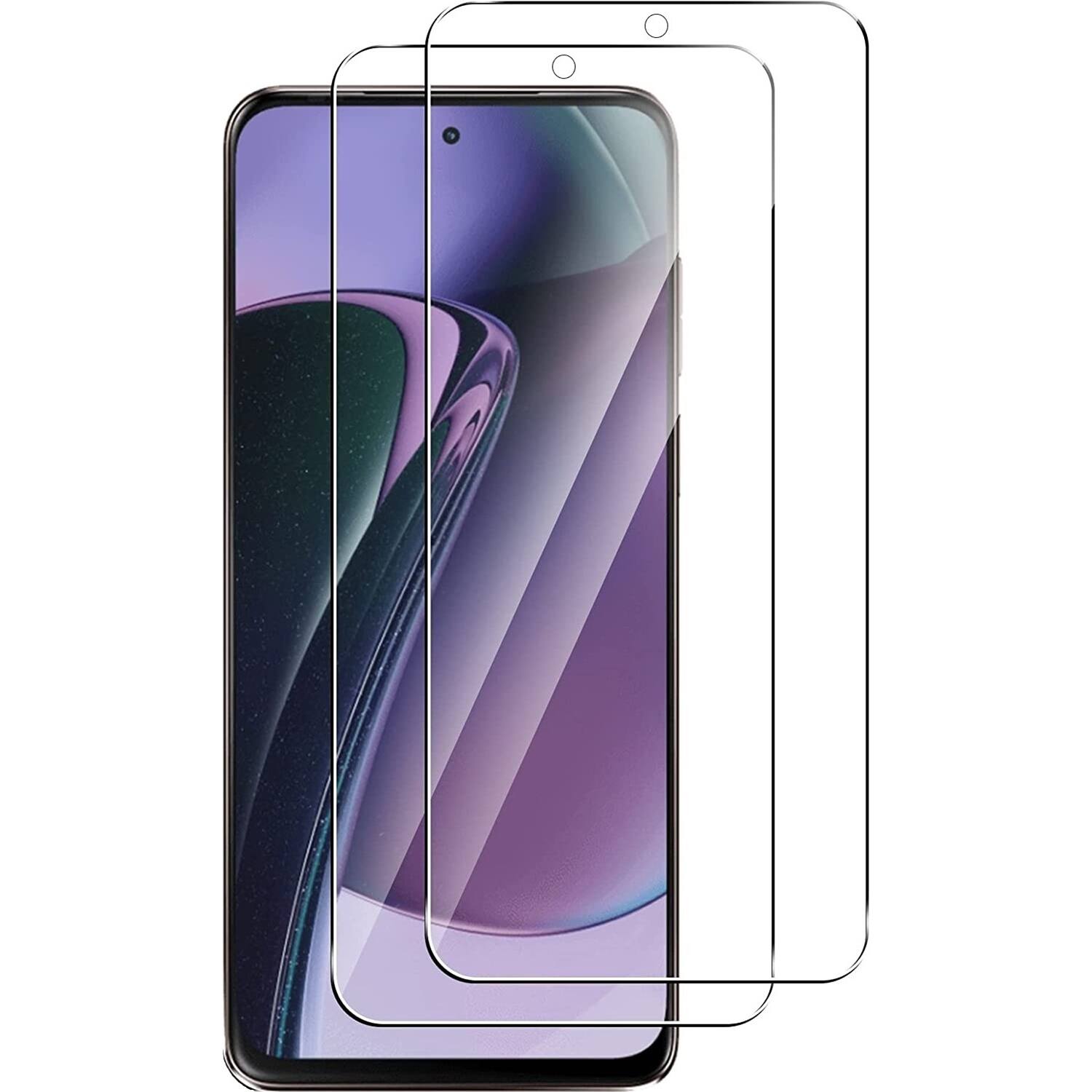 Angle. SaharaCase - ZeroDamage Ultra Strong+ Tempered Glass Screen Protector for Motorola G Stylus 4G (2023) (2-Pack) - Clear.