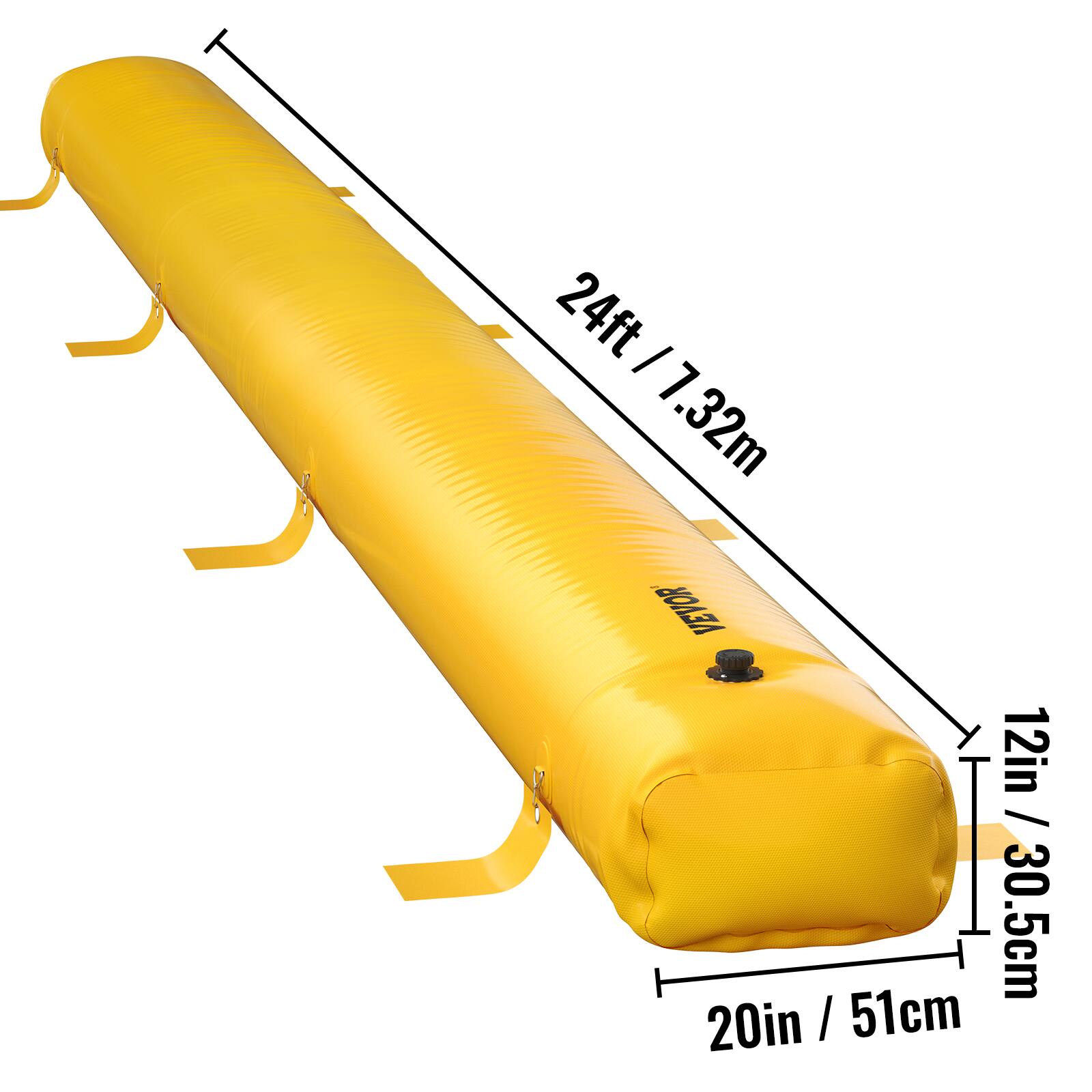 24ft / 7.32m  
12in / 30.5cm  
20in / 51cm