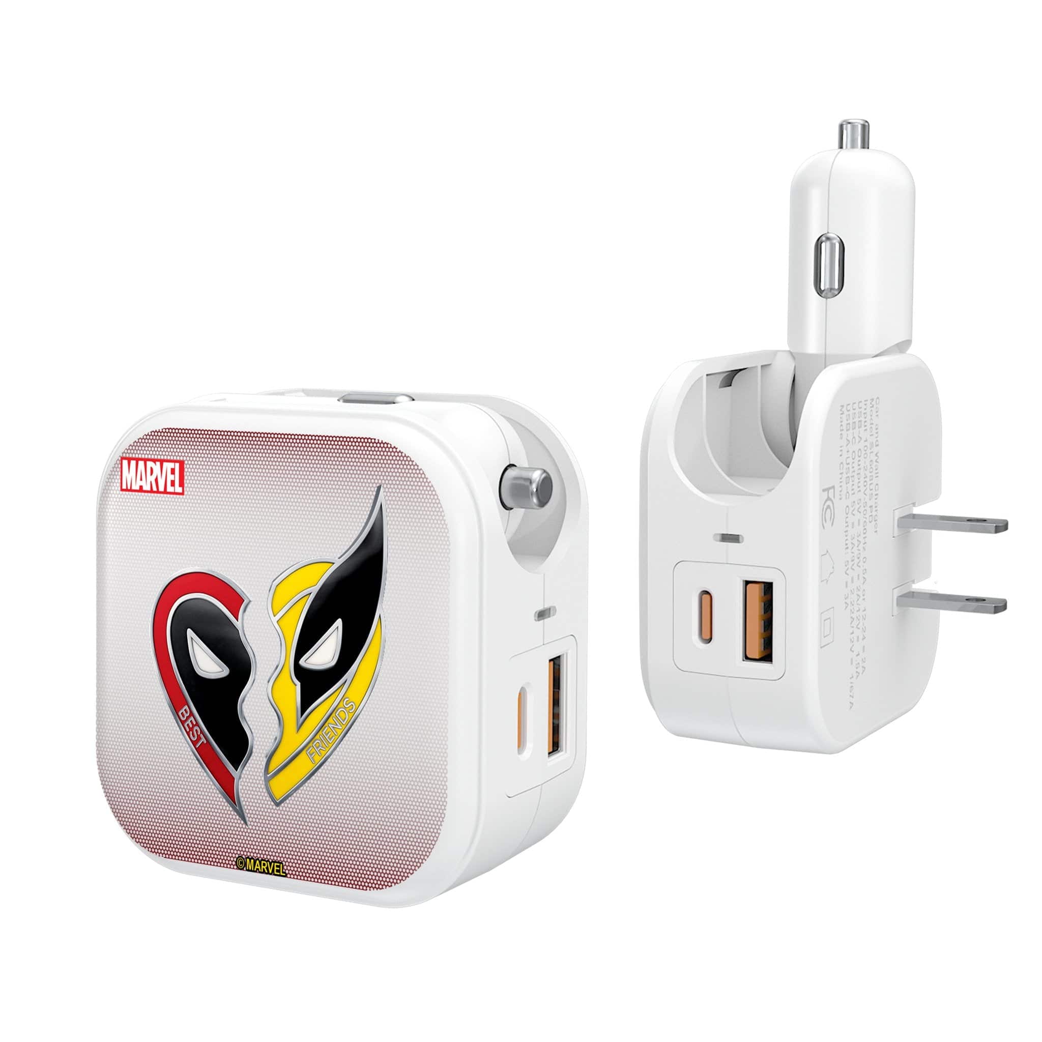 Keyscaper - Marvel Grid 2 in 1 USB Charger - Deadpool Wolverine