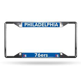 Rico Industries - Philadelphia 76ers NBA Lightweight Chrome Metal License Plate Frame - Multi