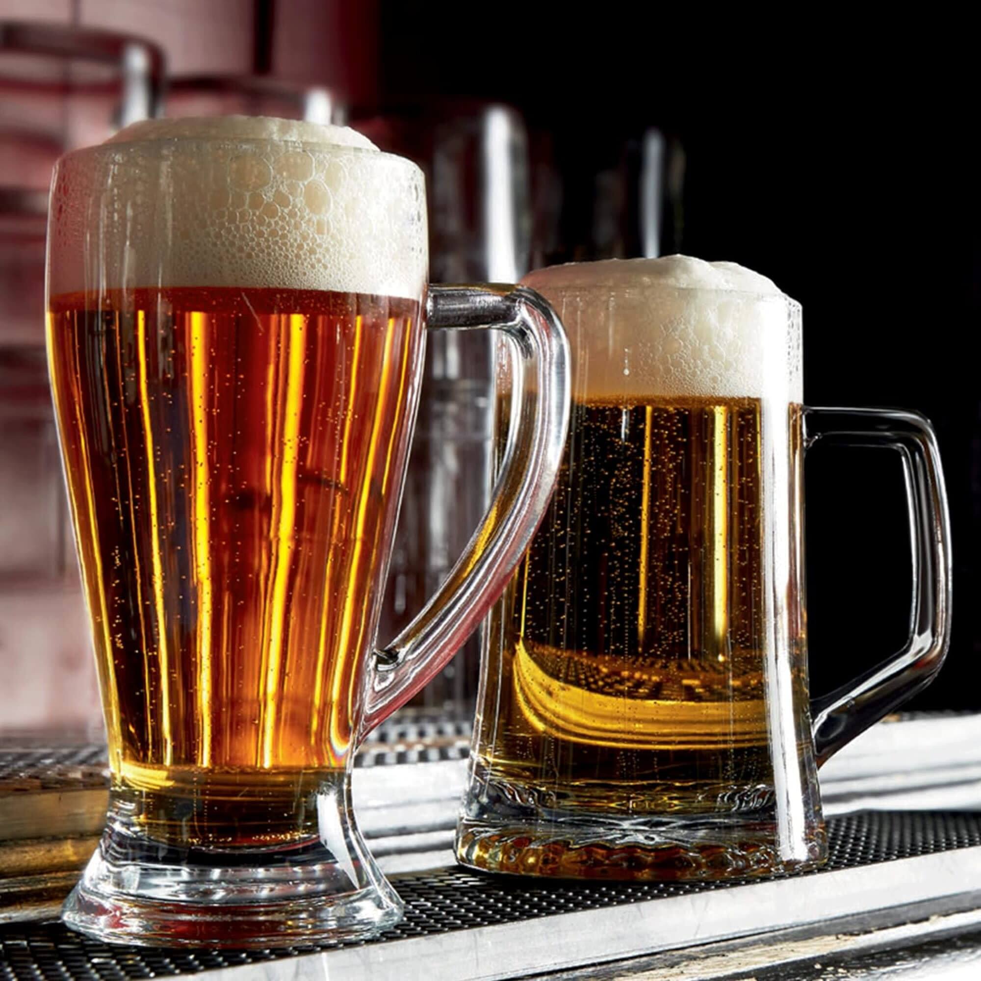 Alt View 5. Bormioli Rocco - Bormioli Rocco Stern Beer Mug Set of 4, 17 Oz Clear Glass Dishwasher Safe - Clear.