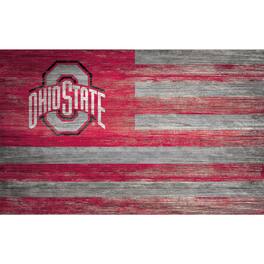 Fan Creations - Ohio State Buckeyes 11'' x 19'' Distressed Flag Sign - Multicolor