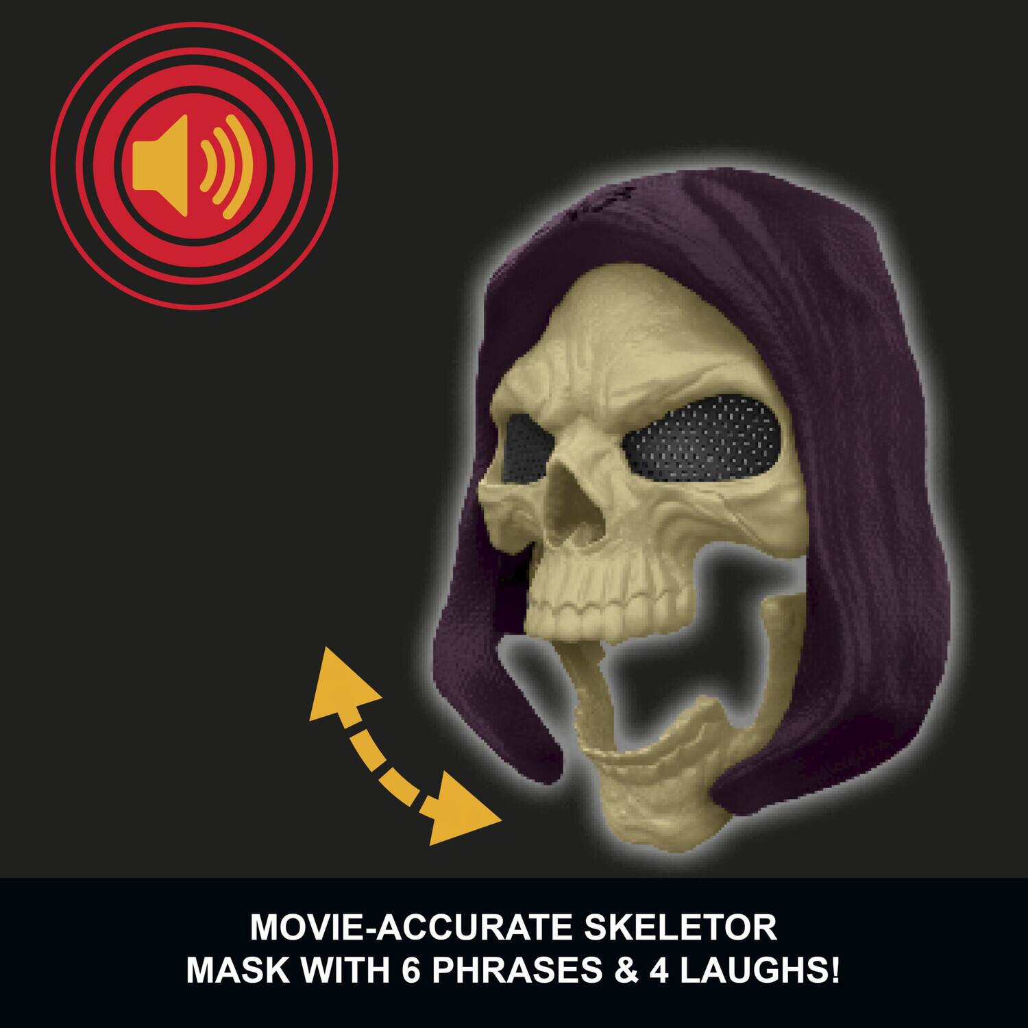 MOVIE-ACCURATE SKELETOR MASK WITH 6 PHRASES & 4 LAUGHS!