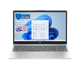HP - 15-FC0069NR AMD Ryzen 5 7530U 2.0GHz, 8GB, 256GB NVMe, 15.6" HD, Windows 11 Home (Refurbished) - Silver