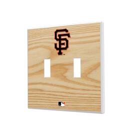 Keyscaper - San Francisco Giants Baseball Bat Design Double Toggle Light Switch Plates - Multicolor