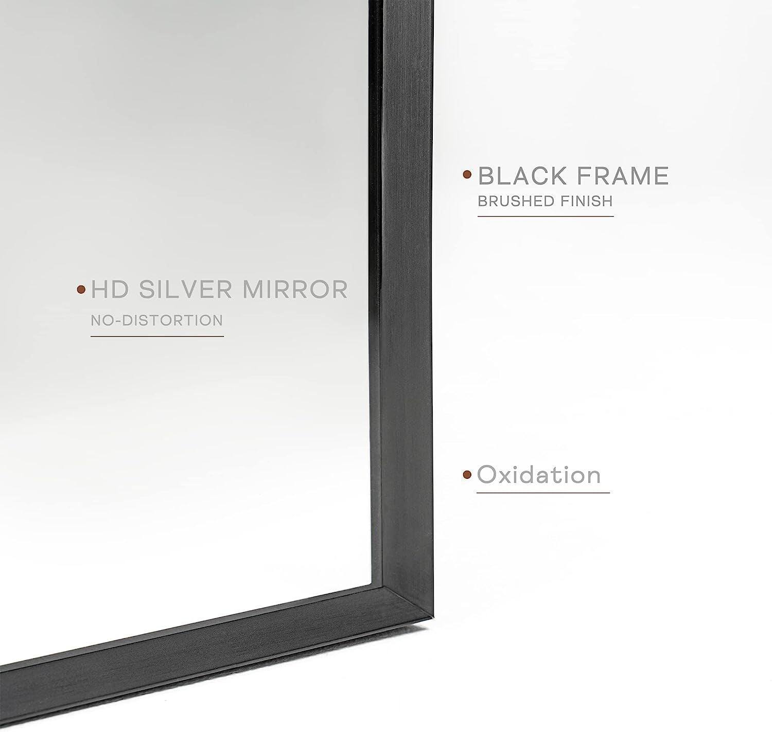 - HD SILVER MIRROR
  - NO-DISTORTION

- BLACK FRAME
  - BRUSHED FINISH

- Oxidation