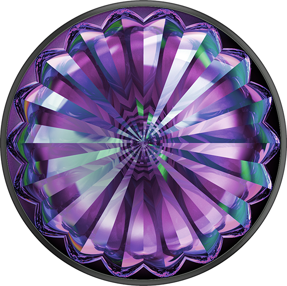 Front. PopSockets - PopSocket PopGrip Deco Purple Rainbow - Purple Rainbow.