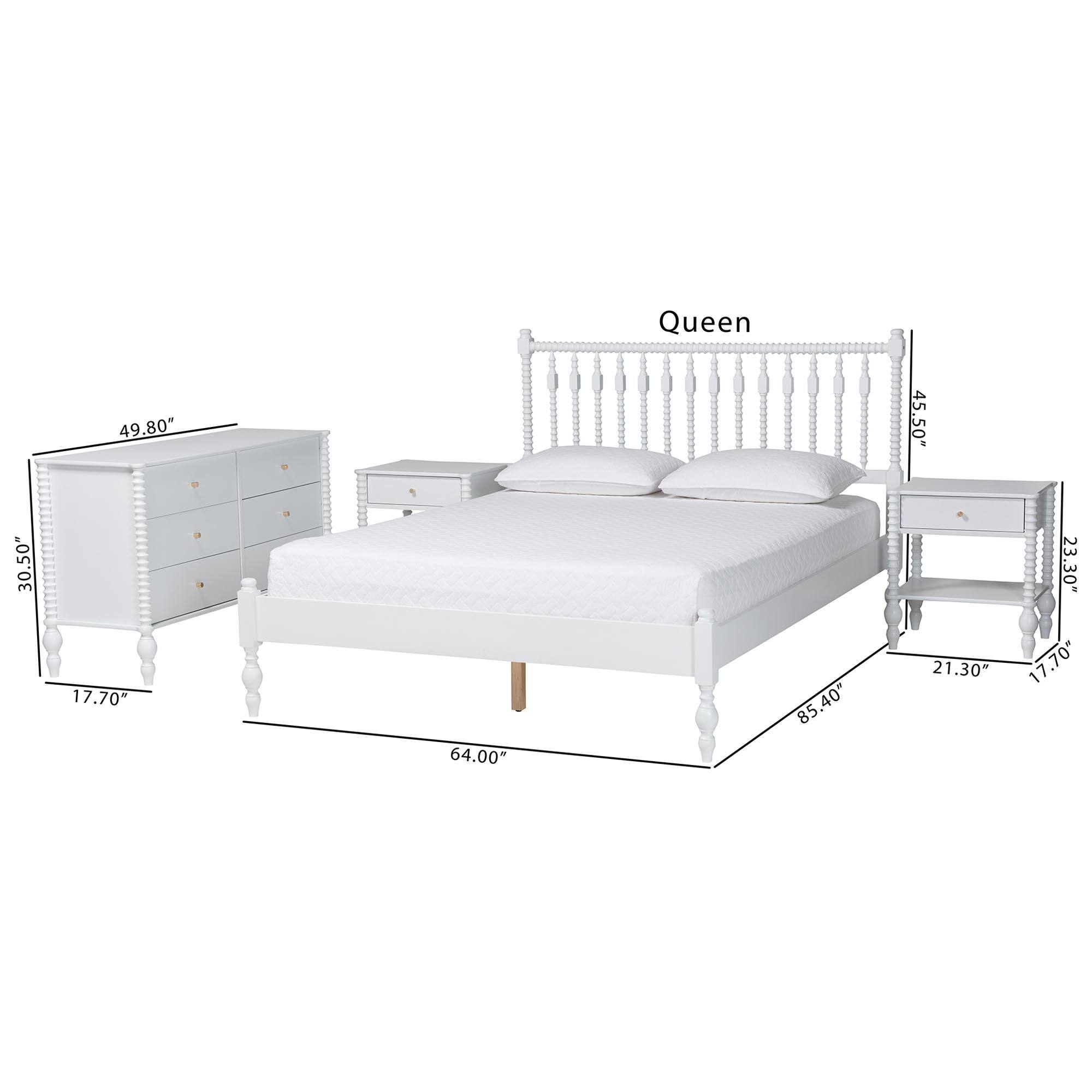 Queen  
49.80" x 45.50" x 30.50" x 17.70" x 64.00" x 85.40" x 21.30" x 23.30" x 17.70"