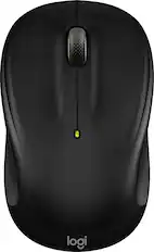 Front. Logitech - M325s Wireless Optical Compact Ambidextrous Mouse - Black.