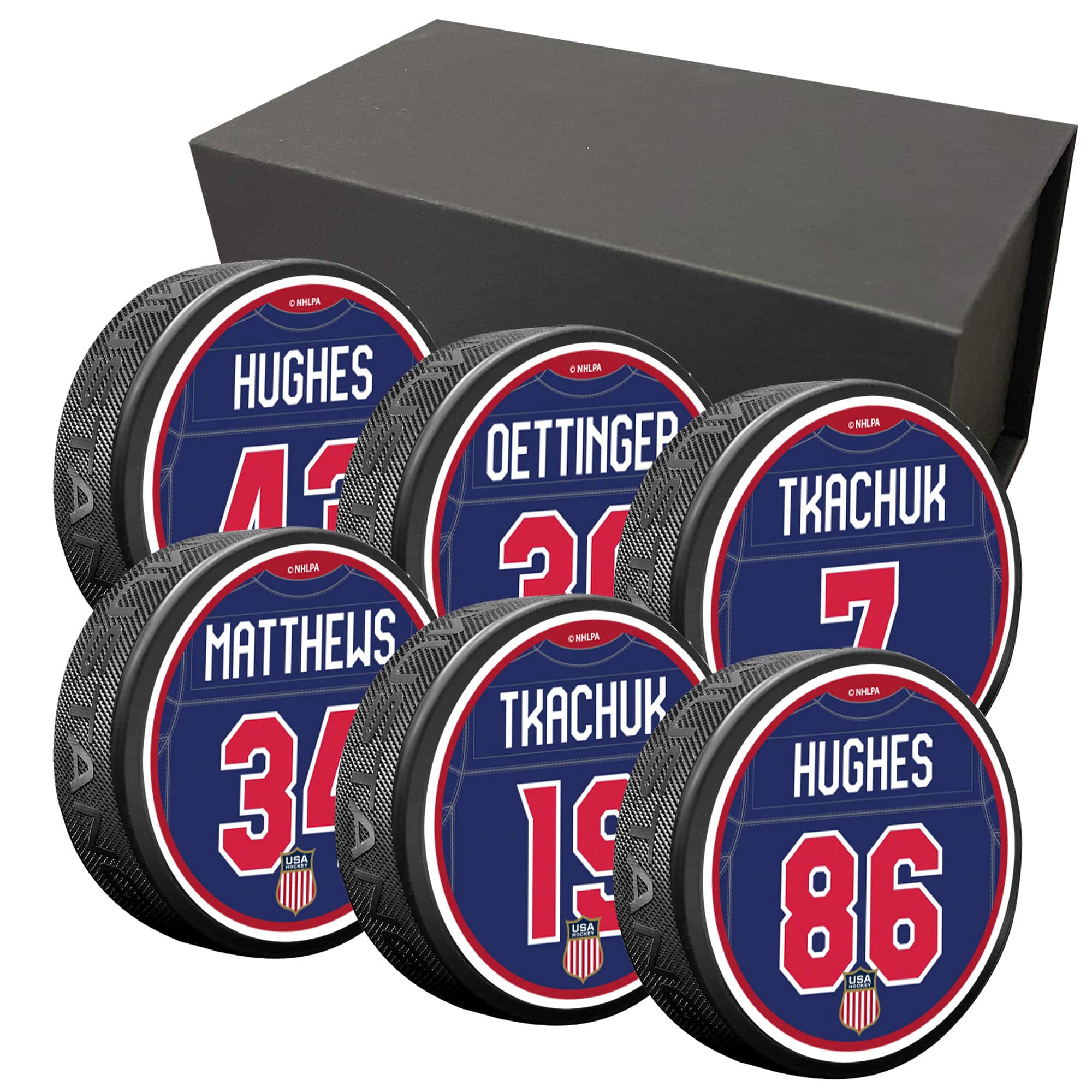 Mustang Drinkware - USA Hockey 2026 Winter Olympics Player Six-Puck Pack - Multicolor