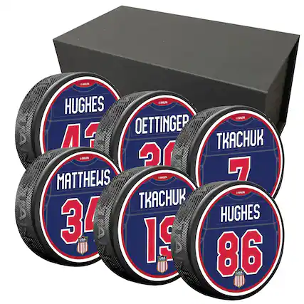 4 A CNHLAA NNLAA HUGHES C NHLPA OETTINGER A TACHUK ONHUPA 21 e NHLPA MATTHEWS CNHLPA TACHUK 34 HUGHES UBA adda IS USA : 86 USA