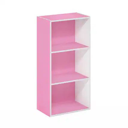 Front. Furinno - Pelli Cubic Storage Cabinet, Bookcase, Bookshelf, 9-Cube - White.
