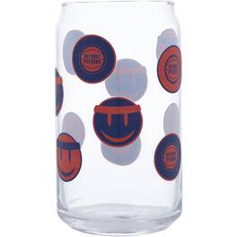 Logo Brands - Detroit Pistons 16oz. Smiley Can Glass - Multicolor