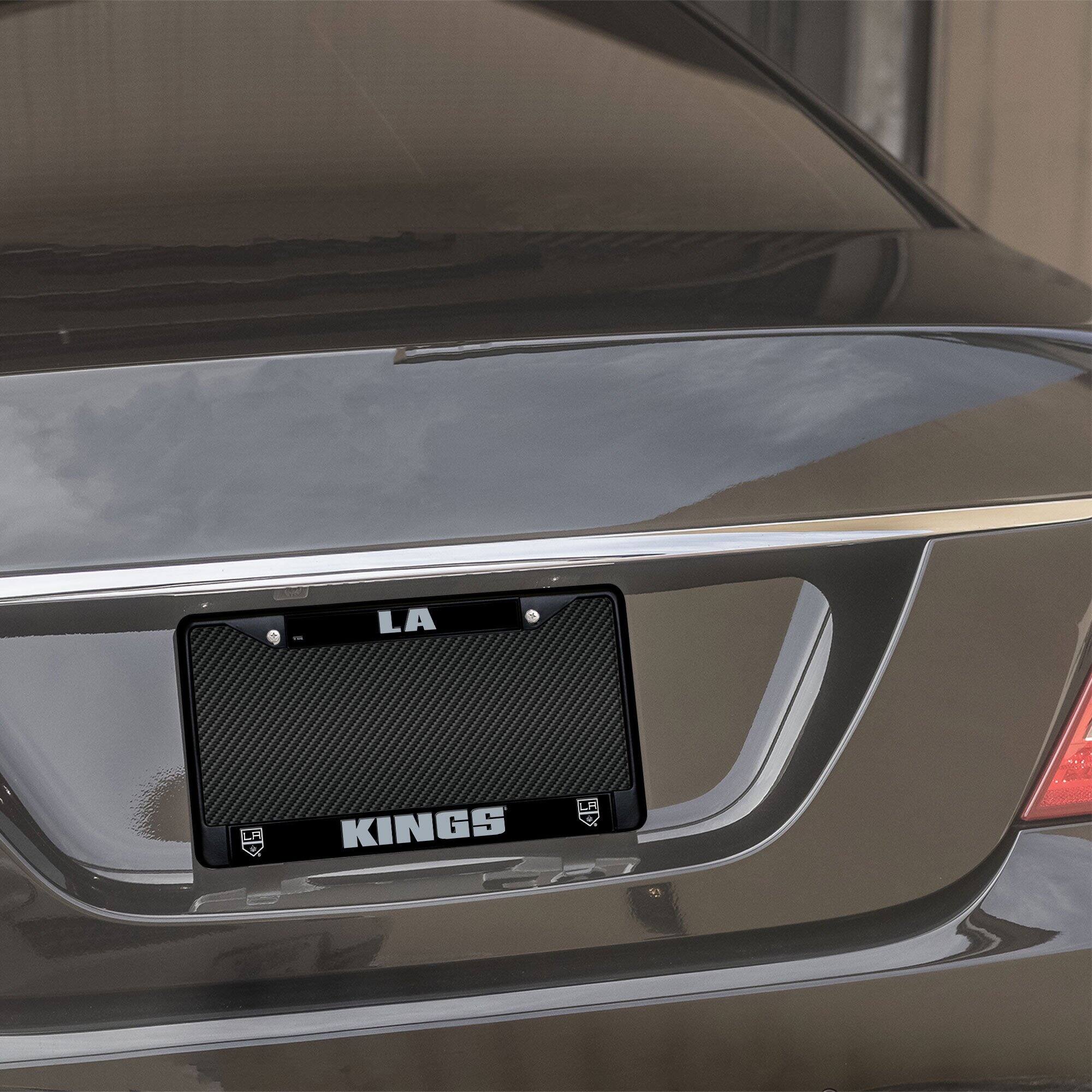 Alt View 1. Rico Industries - Los Angeles LA Kings NHL Black Metal License Plate Frame - Multi.