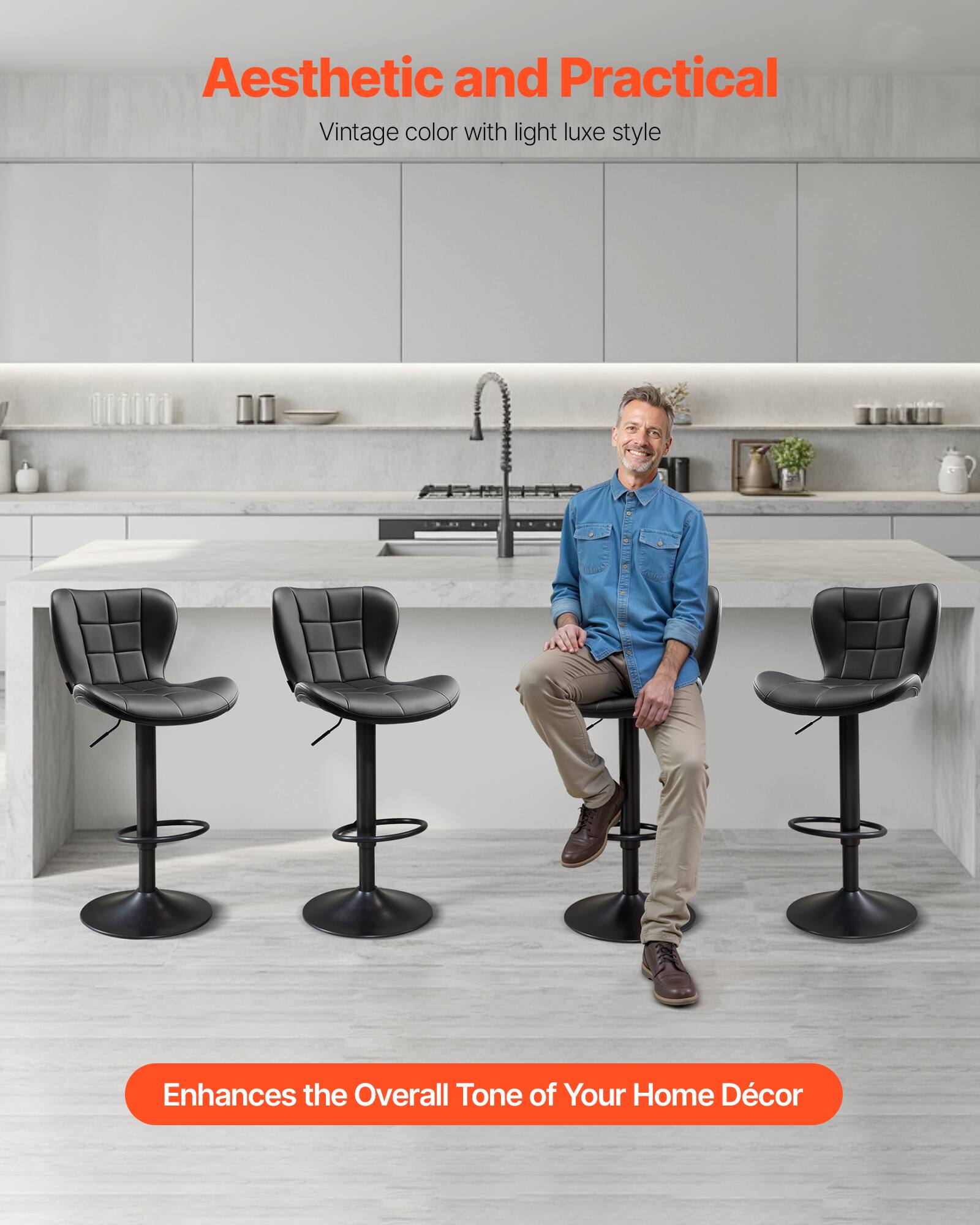 Aesthetic and Practical  
Vintage color with light luxe style  

Enhances the Overall Tone of Your Home Décor