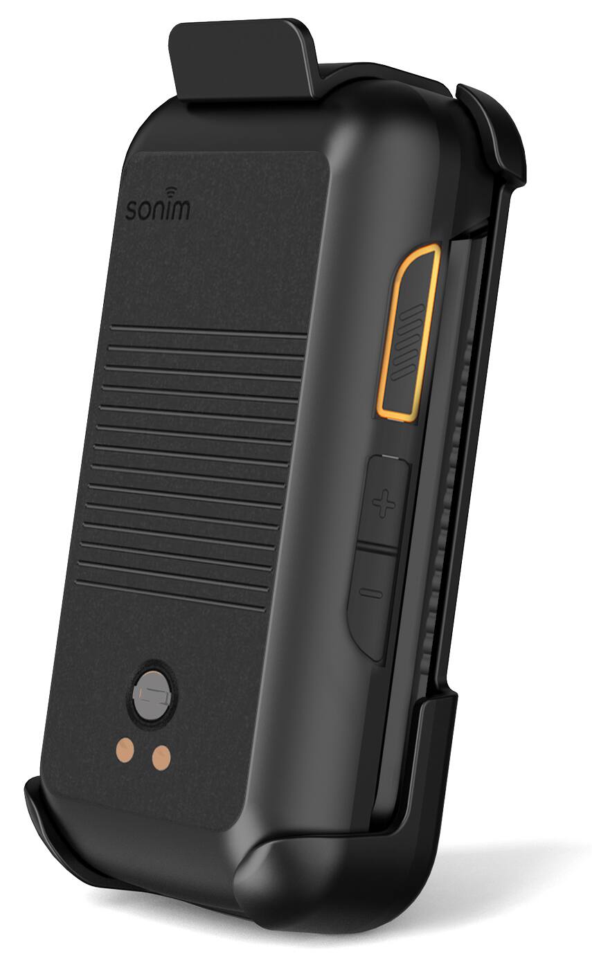 Alt View 4. Nakedcellphone - Holster Case for Sonim XP3plus 5G Flip Phone (2025, X320) - Ratchet Belt Clip Holder - Black.