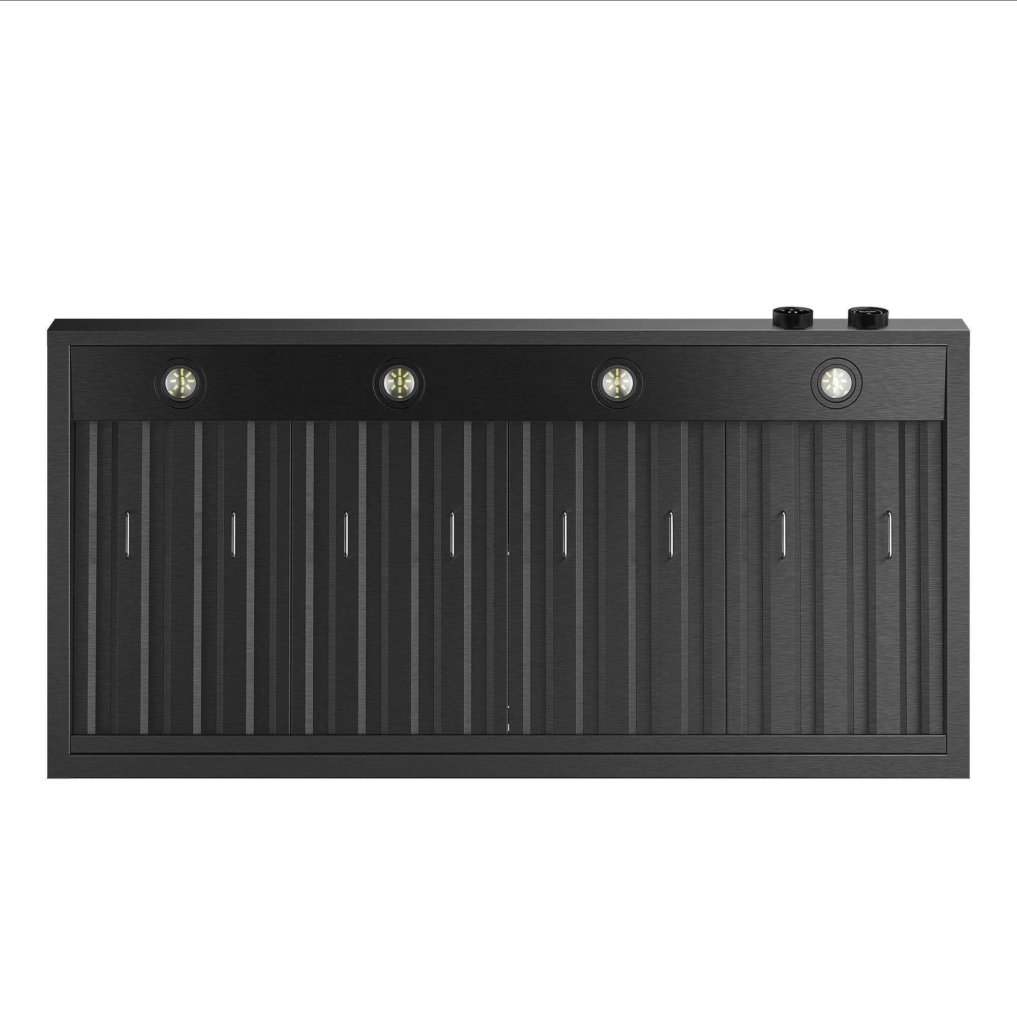 Alt View 2. Kucht - Pro Style 48 in. 1200 CFM Under Cabinet Range Hood, Dark Stainless Steel , Digital Controls - Dark Stainless Steel.