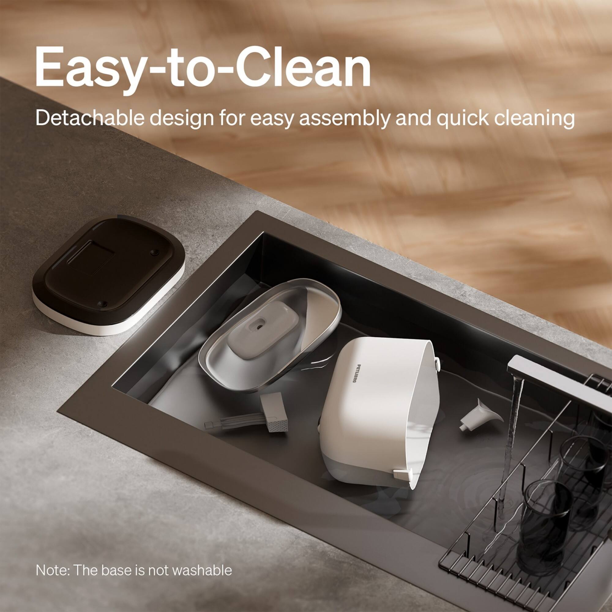 Easy-to-Clean: Detachable design for easy assembly and quick cleaning. Note: The base is not washable.