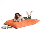 Front. Jaxx - Jaxx Pillow Saxx 5.5-Foot - Huge Bean Bag Floor Pillow and Lounger, Orange - Mandarin.