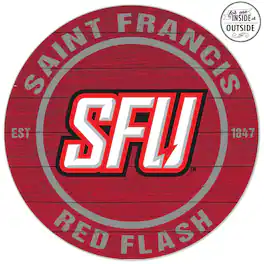 Jardine - Saint Francis Flash 20'' x 20'' Indoor/Outdoor Team Color Circle Sign - Red