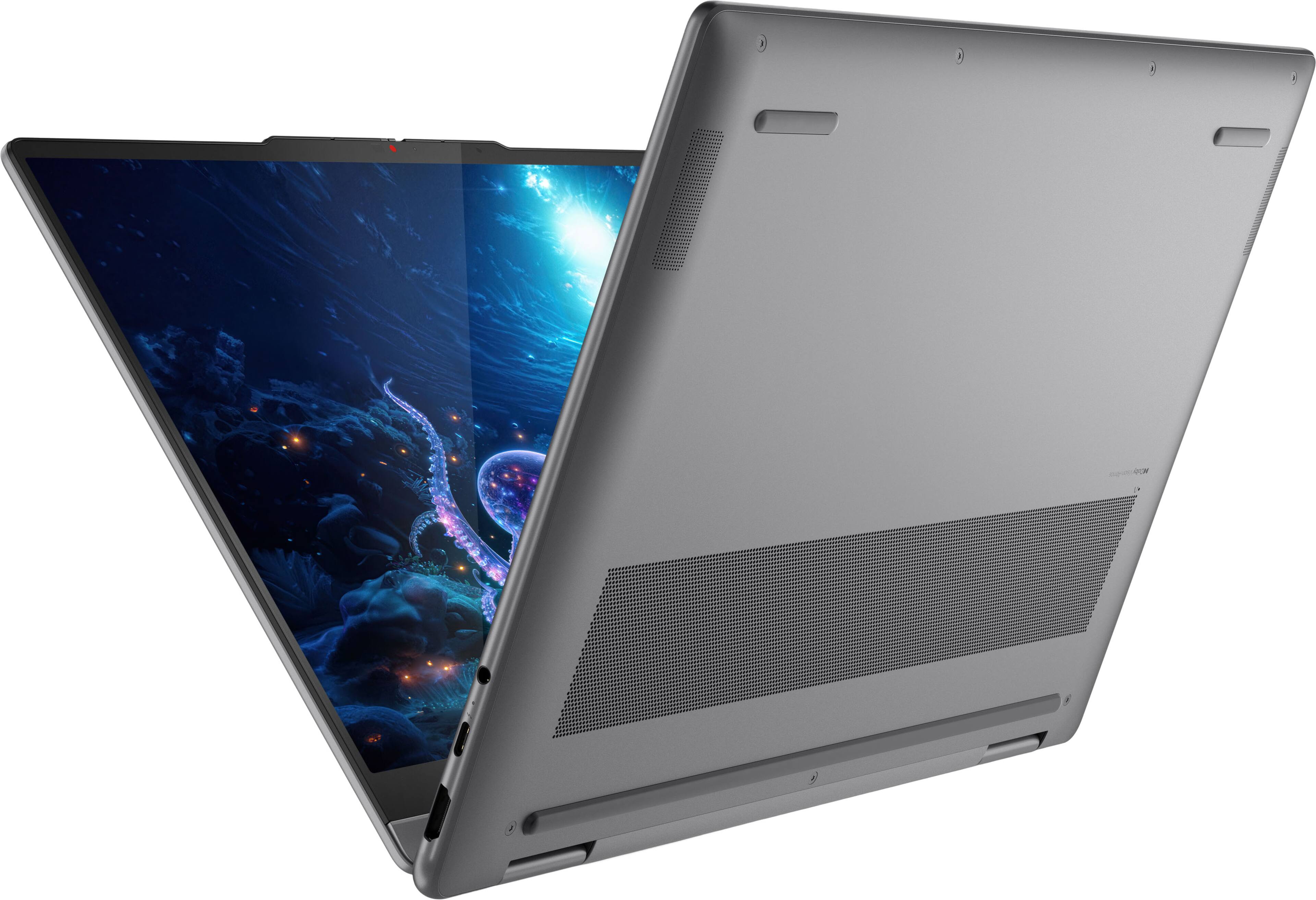 Alt View 6. Lenovo - Yoga 7i 2-in-1 - Copilot+ PC - 14" 2K OLED Touchscreen Laptop - Intel Core Ultra 5 226V 2024 - 16GB Memory - 512GB SSD - Luna Grey.