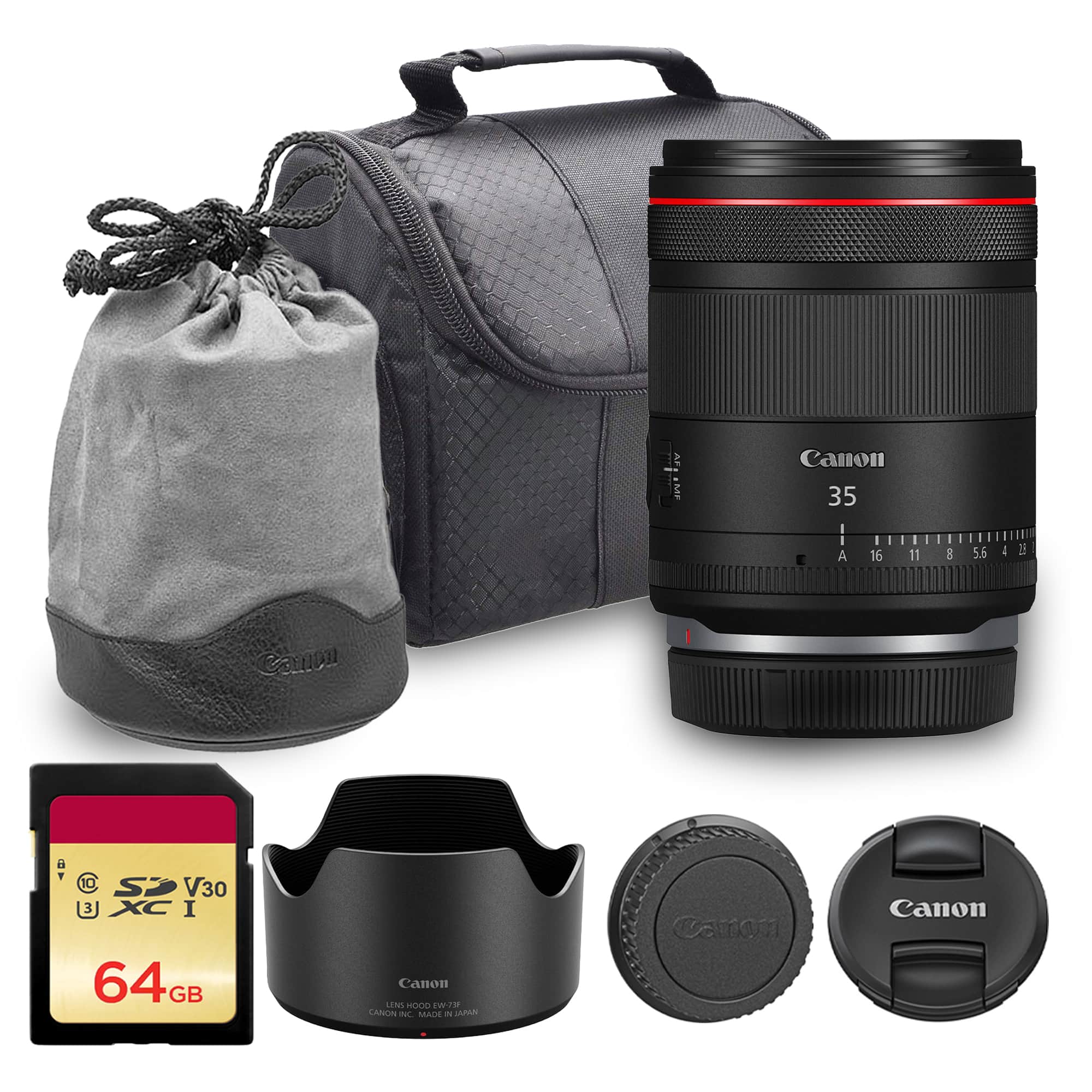 Canon - RF 35mm f/1.4 L VCM Lens (6710C002) + 64GB Card + Camera Bag - Black price history on PriceWatchPro