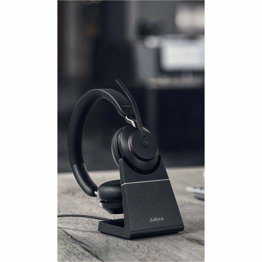 Alt View 5. Jabra - Jabra Evolve2 65 Headset - Microsoft Teams Certification - Stereo - Wireless - Bluetooth - 98.4 ft - On-ear - Blue.