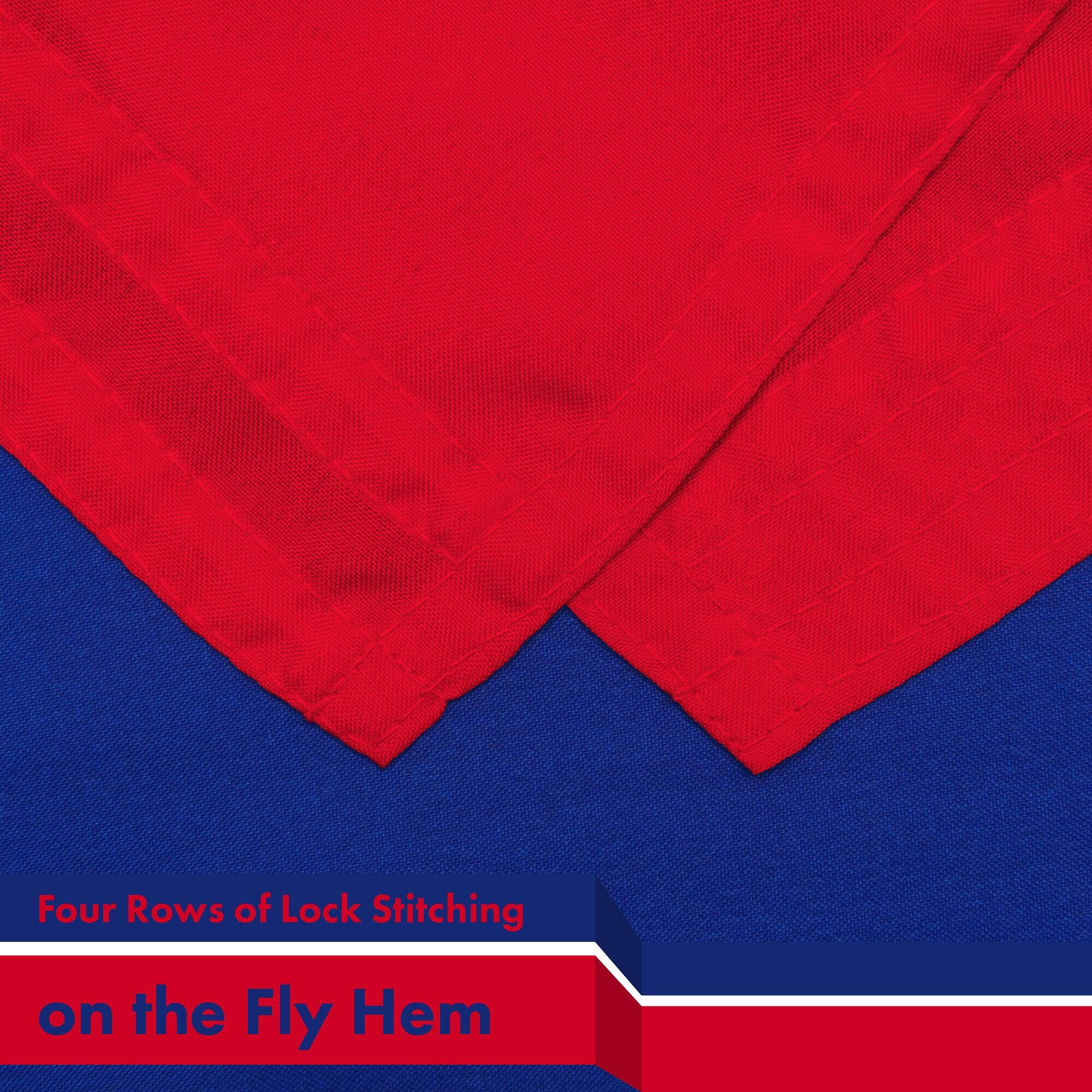 Four Rows of Lock Stitching on the Fly Hem