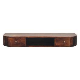 Artisan Furniture - Solid Wood Lunar 2 Drawer Wall Mounted Chestnut Console - Brown