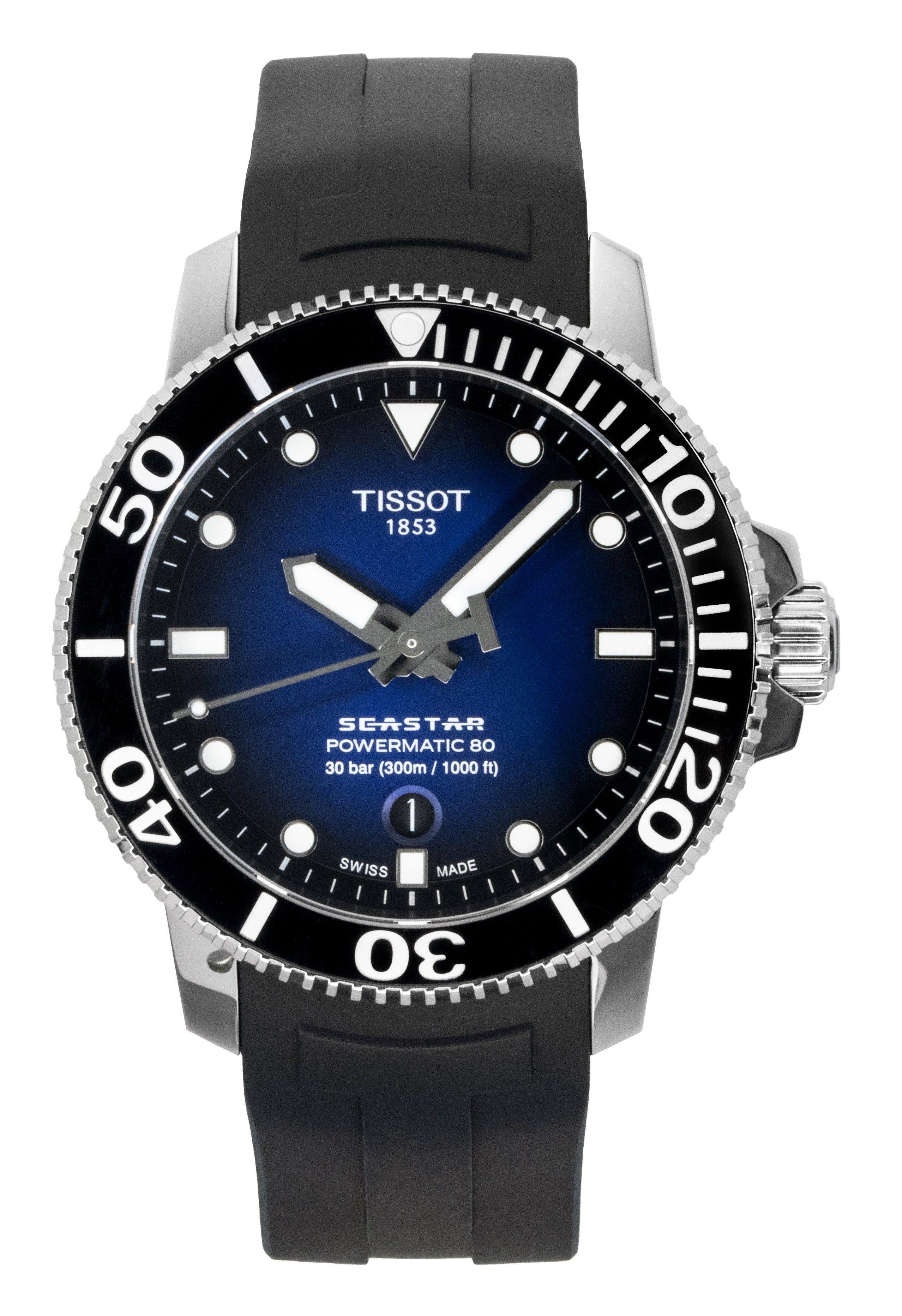 50 TISSOT 1853 40 SEASTAR POWERMATIC 80 30 bar (300m/ 1000 ft) 1 SWISS MADE