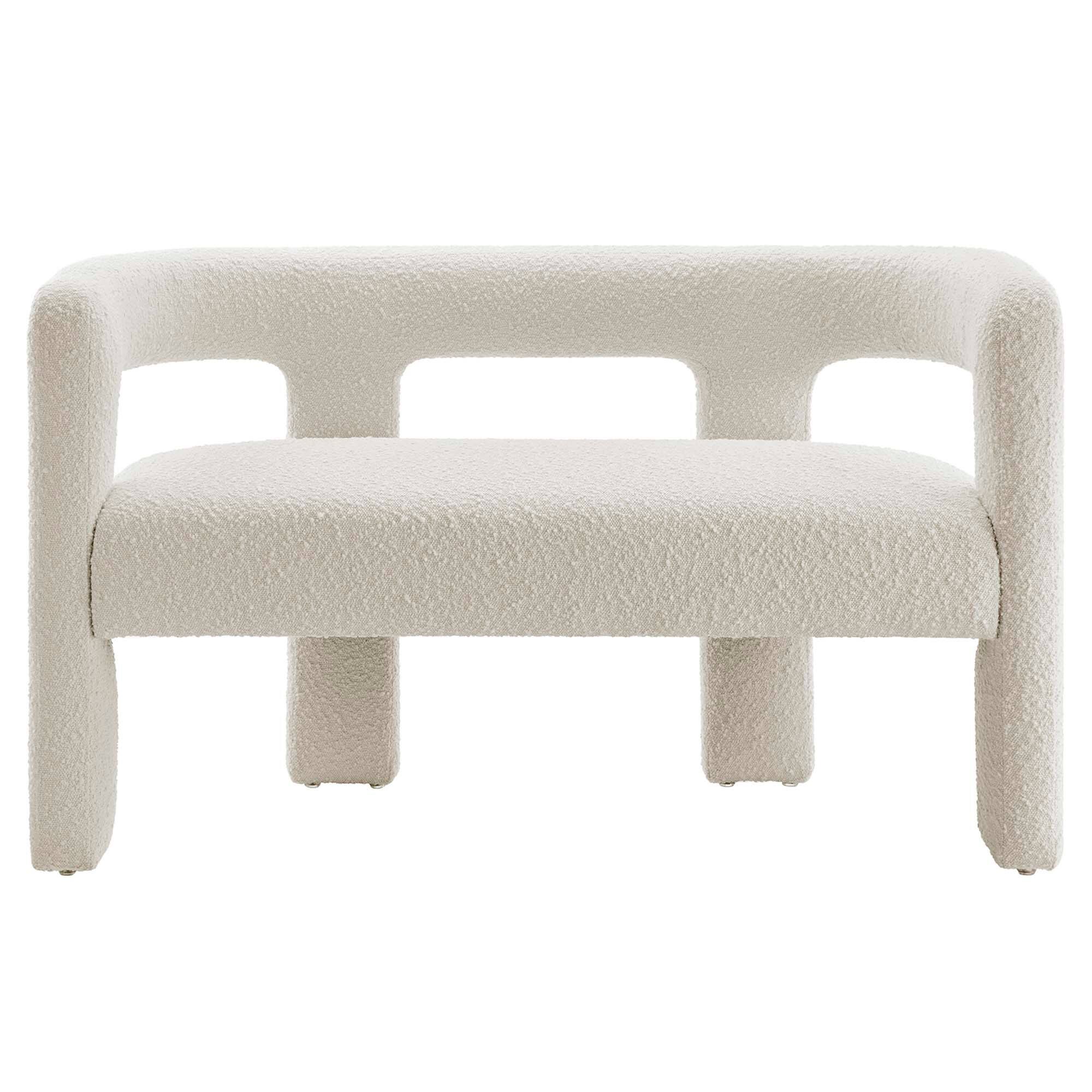 Alt View 4. Modway - Kayla Boucle Upholstered Loveseat by Modway - Ivory.