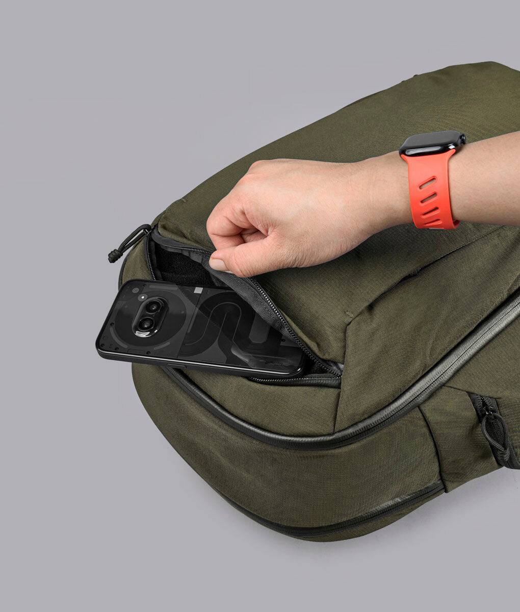 Alt View 9. ALPAKA - Traverse 38L Travel Backpack for 15.6" and 16" Laptops with Clamshell Opening - Green.
