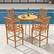 Alt View 1. Costway - 1 PCS Patio Teak Wood Bar Stool with Ergonomic Backrest Armrests & Footrest Outdoor - Natural.