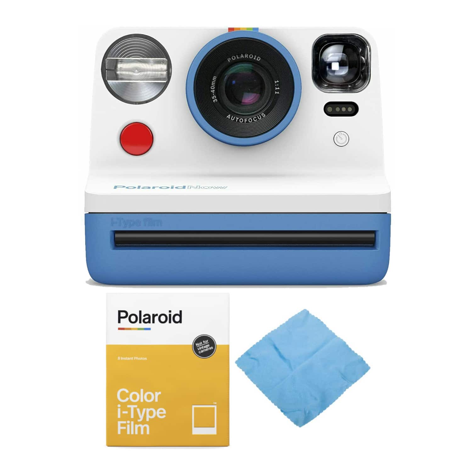 Polaroid Originals - Now Viewfinder i-Type Instant Camera Bundle with Film - Blue