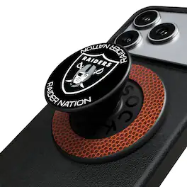 Keyscaper - Las Vegas Raiders Endzone Solid PopSockets Magnetic Phone Grip & Stand - No Size - Black
