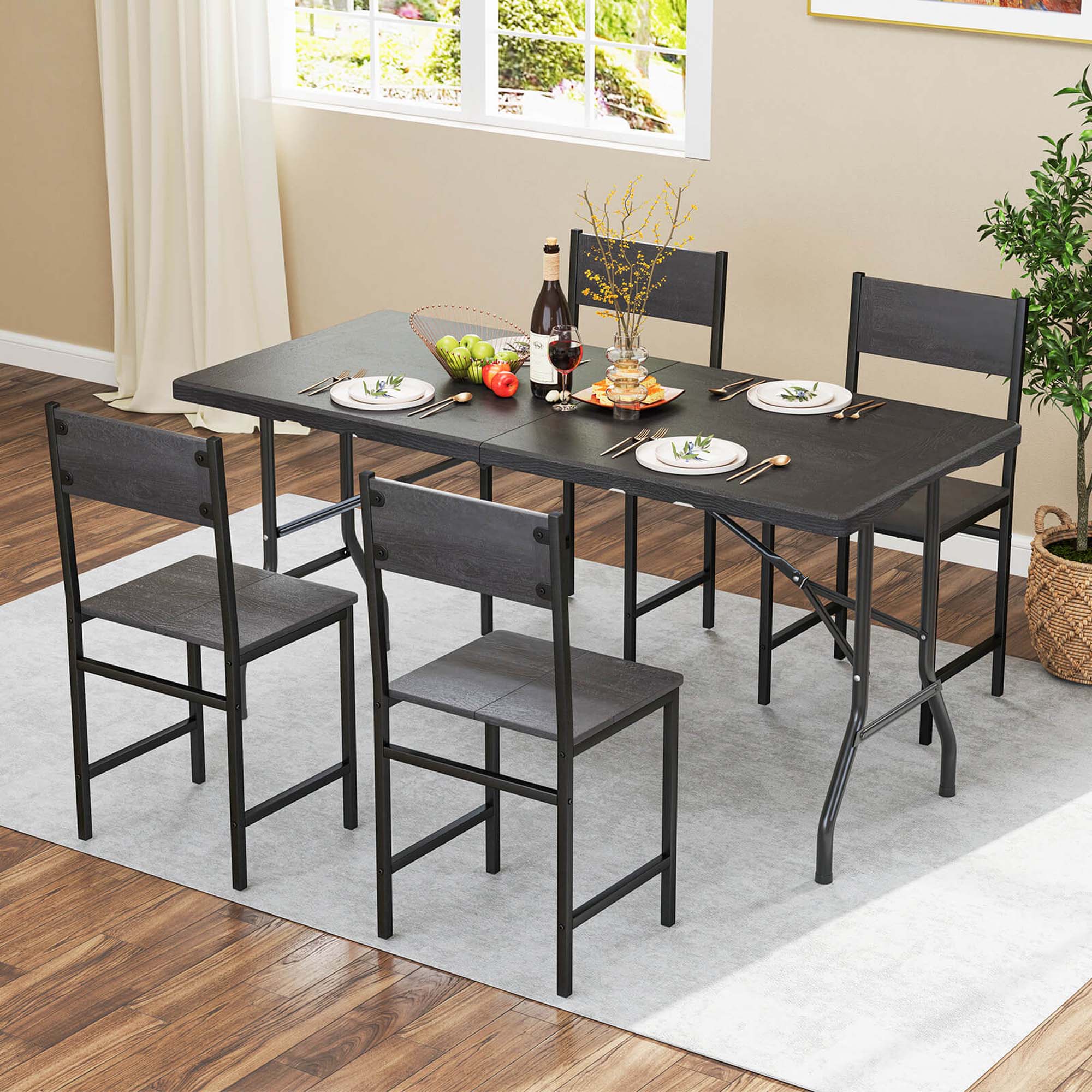 Costway Walmart Outdoor Folding Table And Chairs Costway Ft
