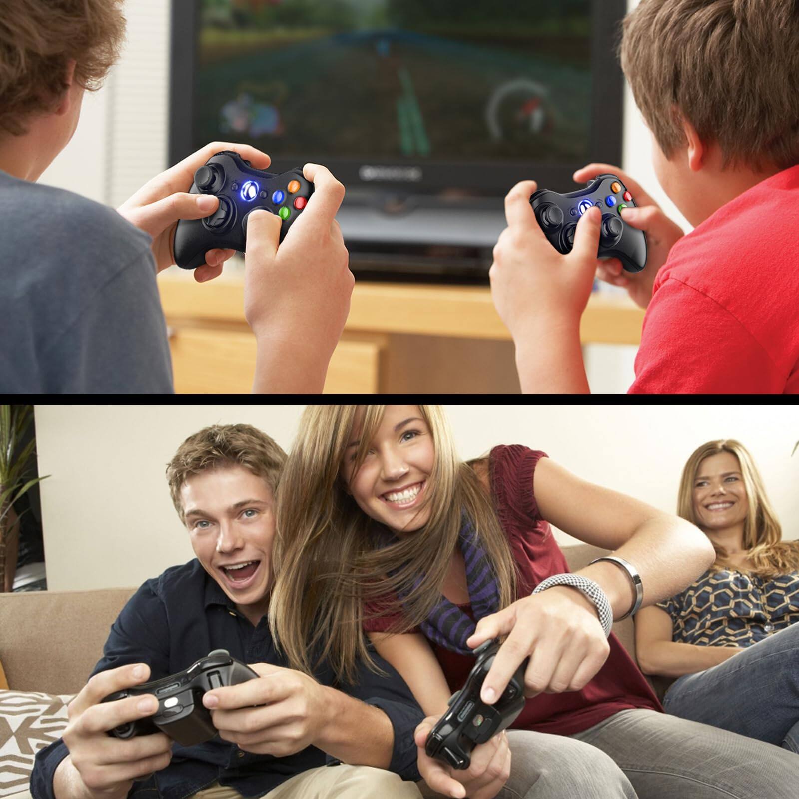 Alt View 5. Dazzling Pops - for controller controllers gamepad upgraded joystick with slim windows pc - Black+Black.