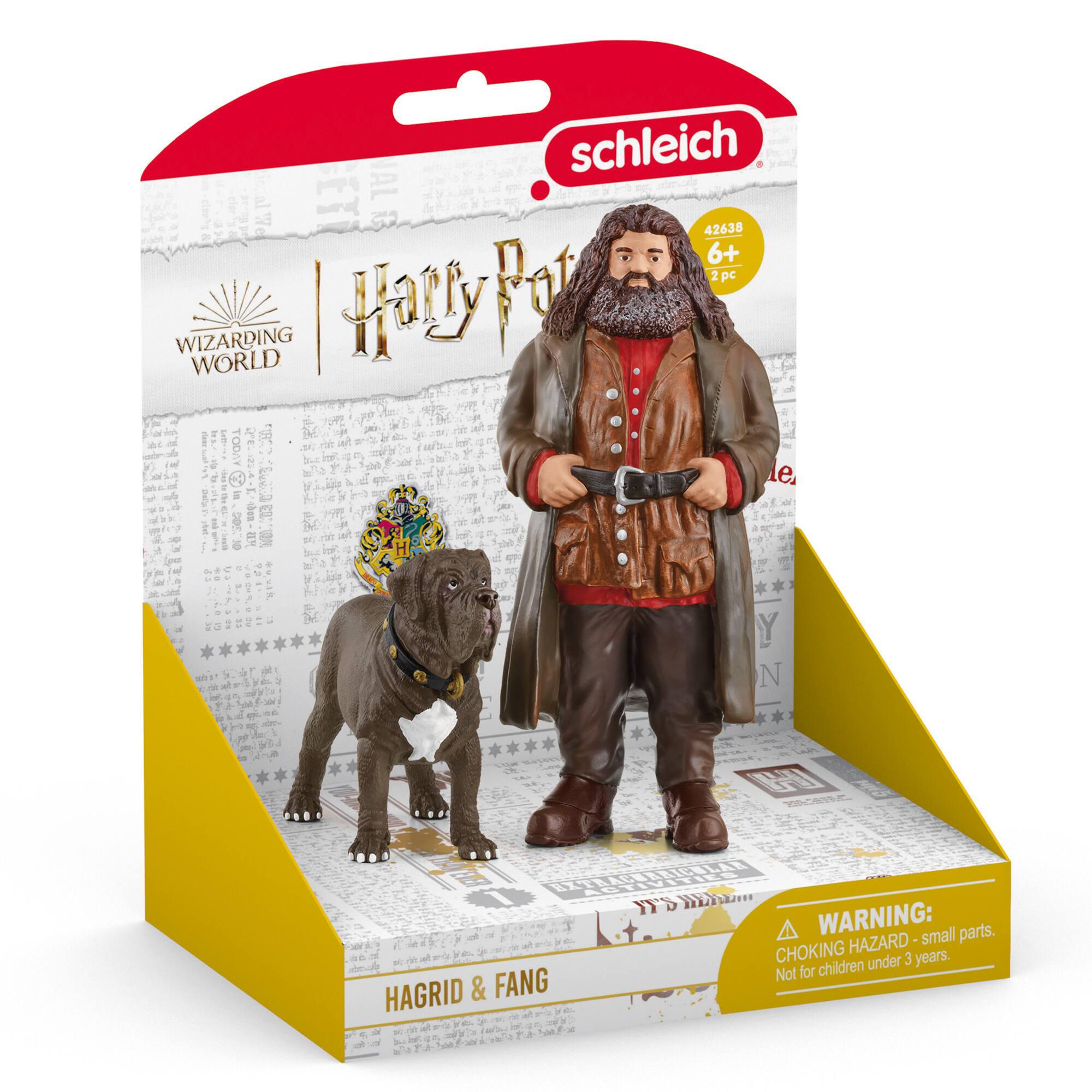 Schleich ET IAL 42638 6+ 2pc WIZARDING Harry Potter World HAGRID & FANG. WARNING: small parts. CHOKING HAZARD under 3 years. Not for children.