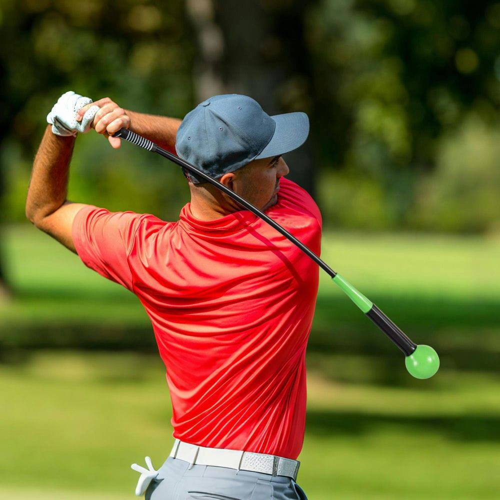 Alt View 4. Resenkos - 40 Inch Weighted Golf Swing Trainer for Rhythm & Balance - Green.