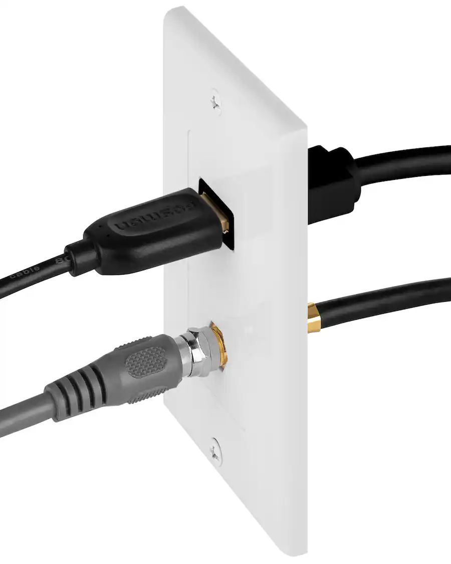 Accessoire Home Cinéma Goulotte Prise Murale Avec Hdmi Plaque Murale AV:Link - HDMI 8K USB 3.0 Plaque Murale Avec Prise Hdmi Câblage Discret Salon Accessoire Home Cinéma Goulotte Prise Murale Avec Hdmi Plaque Murale AV:Link - HDMI 8K USB 3.0 Plaque Murale Avec Prise Hdmi Câblage Discret Salon
