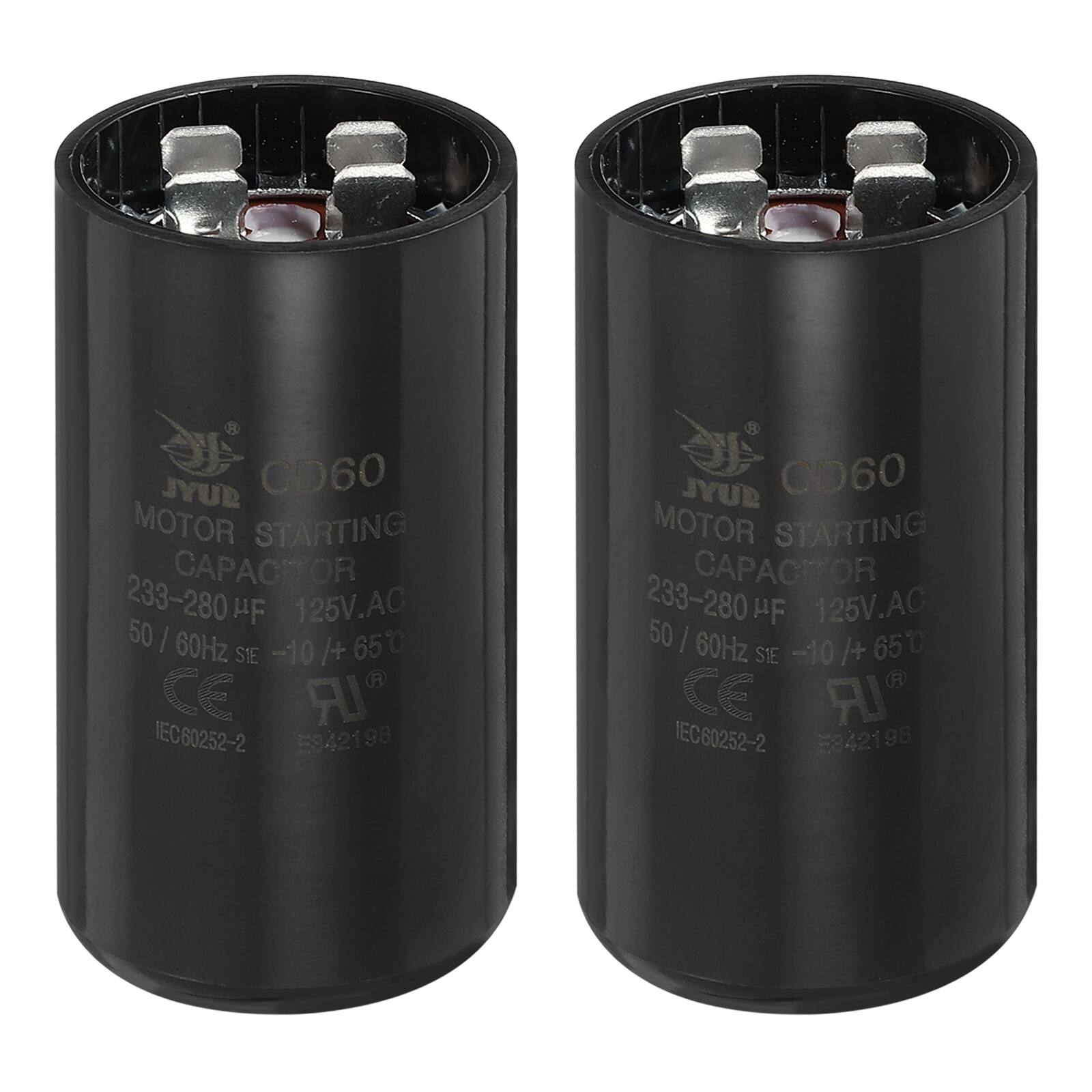 Unique Bargains - 2pcs CD60 Capacitor 233-280 Mfd, 125 VAC Run Motor Start for Electric Fan/Well Pump price history on PriceWatchPro