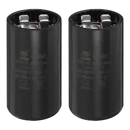 Unique Bargains - 2pcs CD60 Capacitor 233-280 Mfd, 125 VAC Run Motor Start for Electric Fan/Well Pump