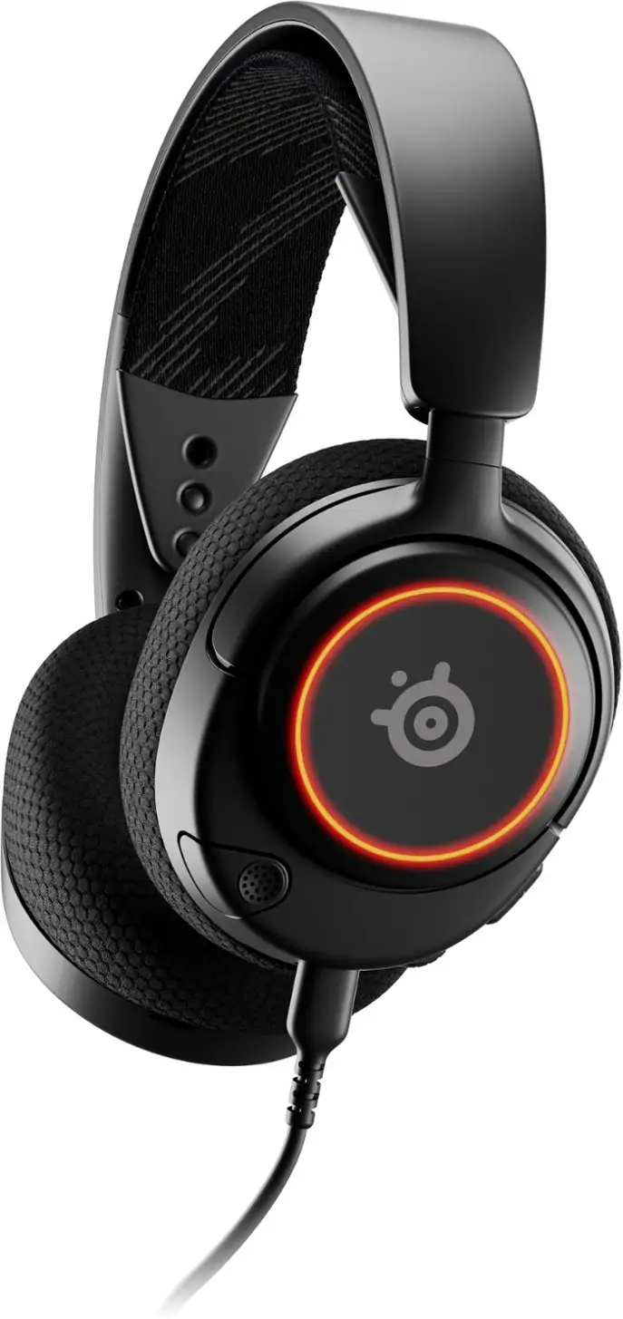 Front. SteelSeries - Arctis Nova 3 Wired Gaming Headset for PC, PS5, and PS4 - Black.
