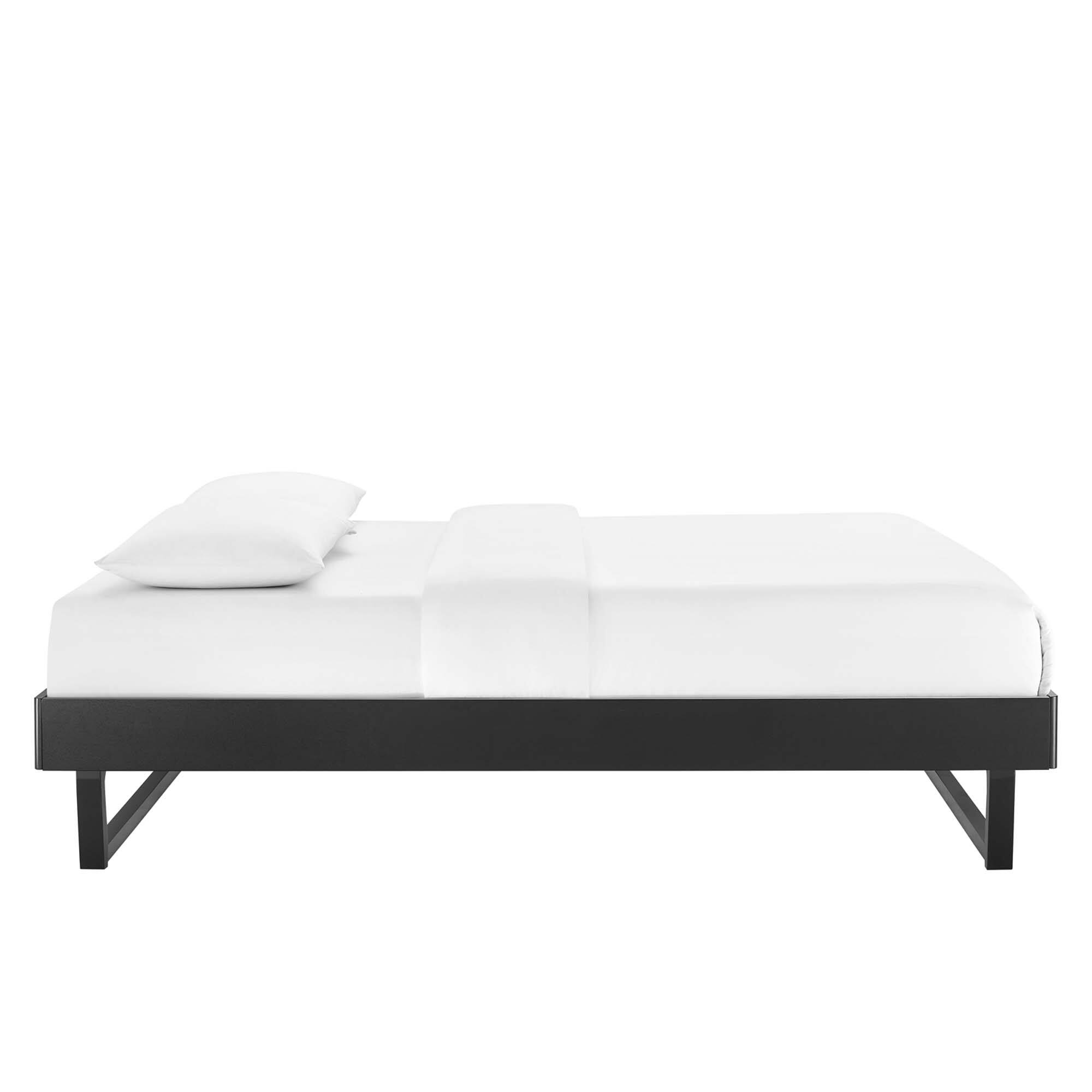 Back. Modway - Current Performance Velvet Twin Platform Bed - White.