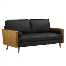 Kellan Vegan Leather Sofa by Modway - Black