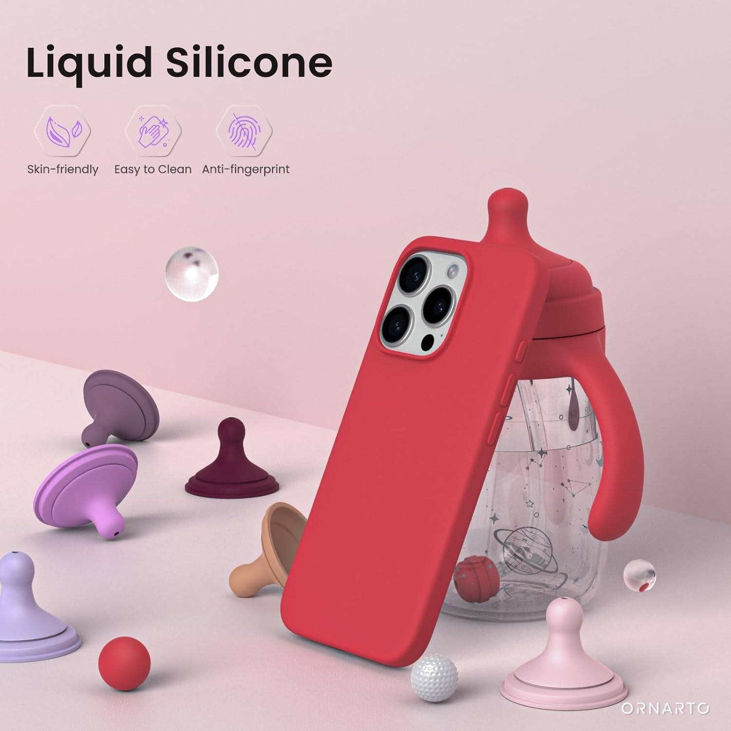 Liquid Silicone Skin-friendly Easy to Clean Anti-fingerprint ORNARTO