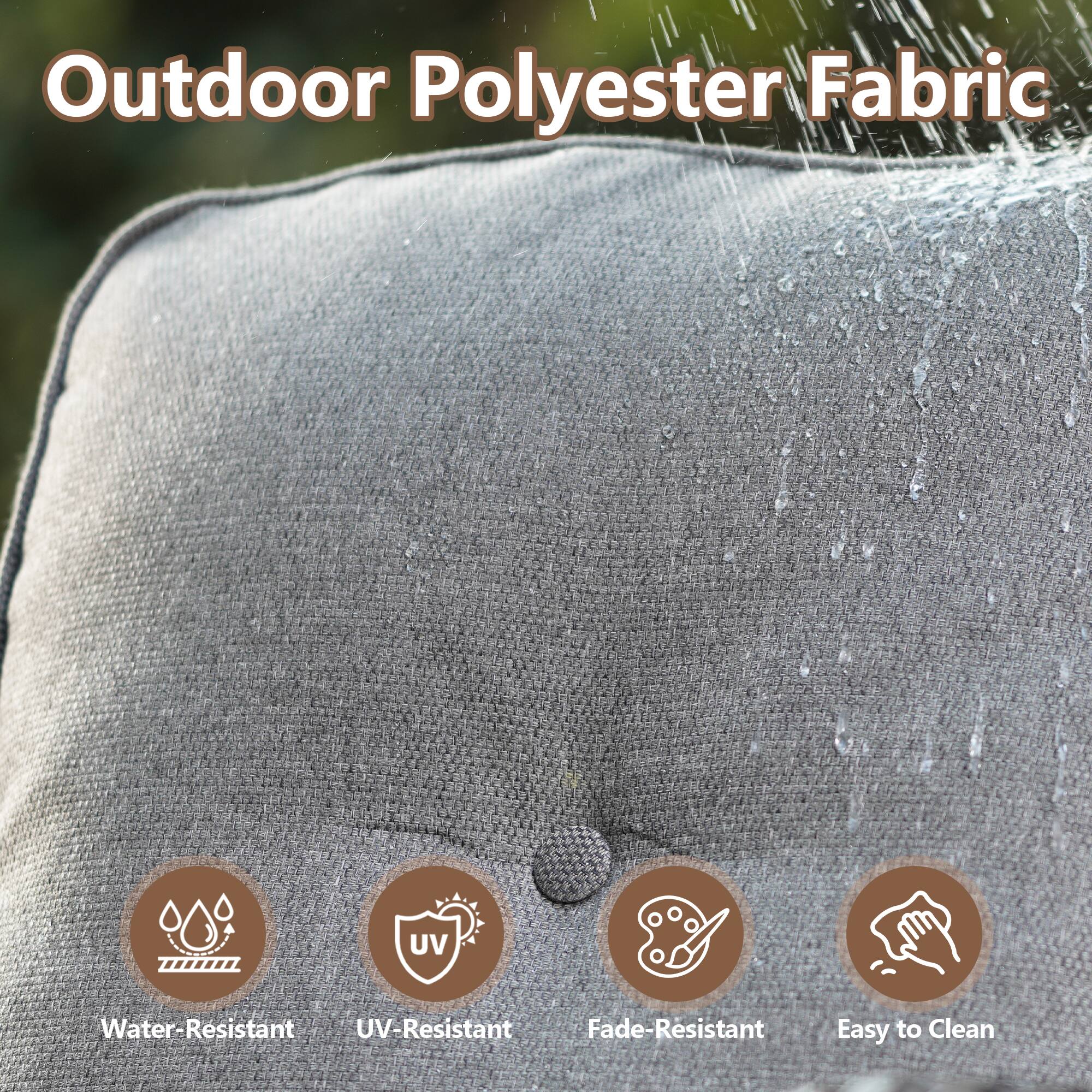 Outdoor Polyester Fabric

- Water-Resistant
- UV-Resistant
- Fade-Resistant
- Easy to Clean