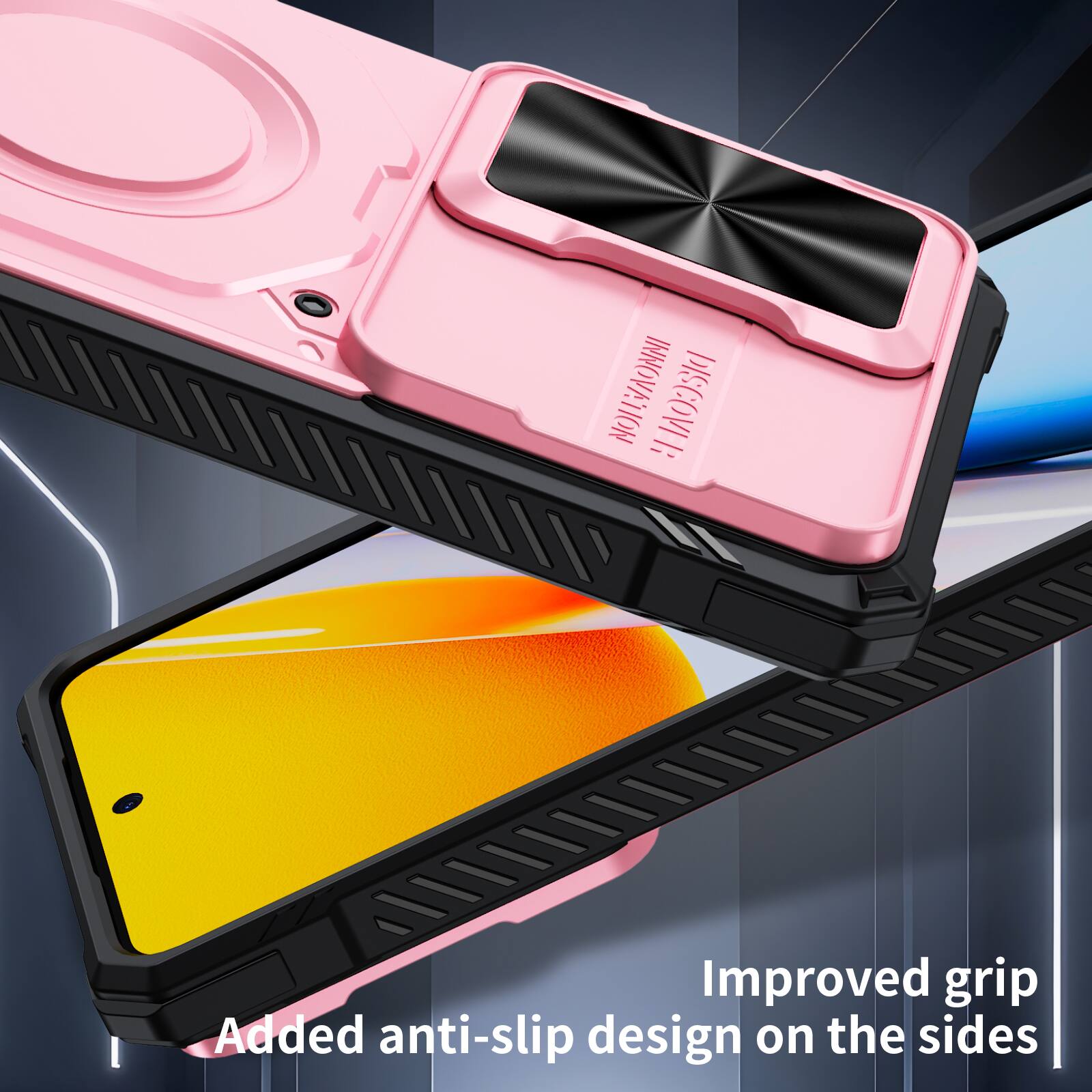 INNOVATION DISCOVERY

Improved grip
Added anti-slip design on the sides