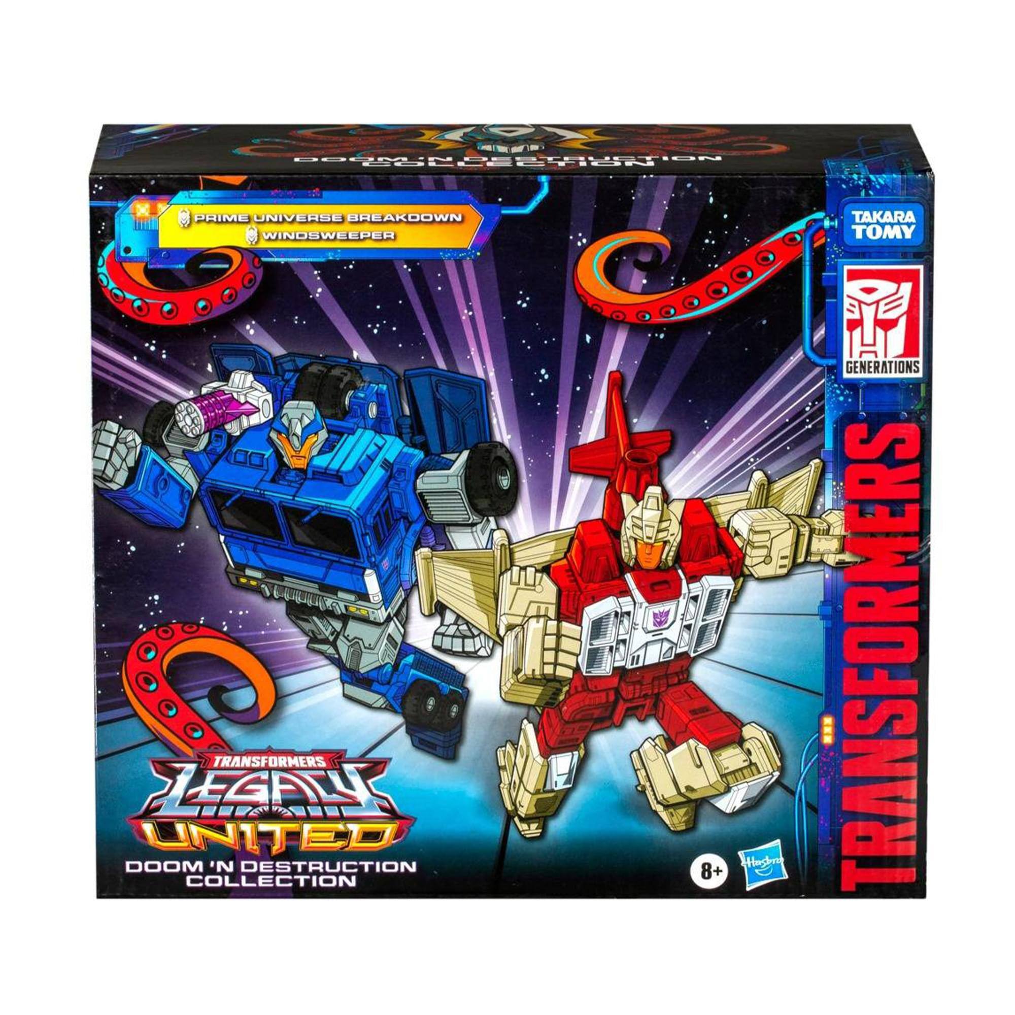 Prime Universe Breakdown Windsweeper  
Transformers Legacy United  
Doom 'n Destruction Collection  
Takara Tomy Generations  
8+