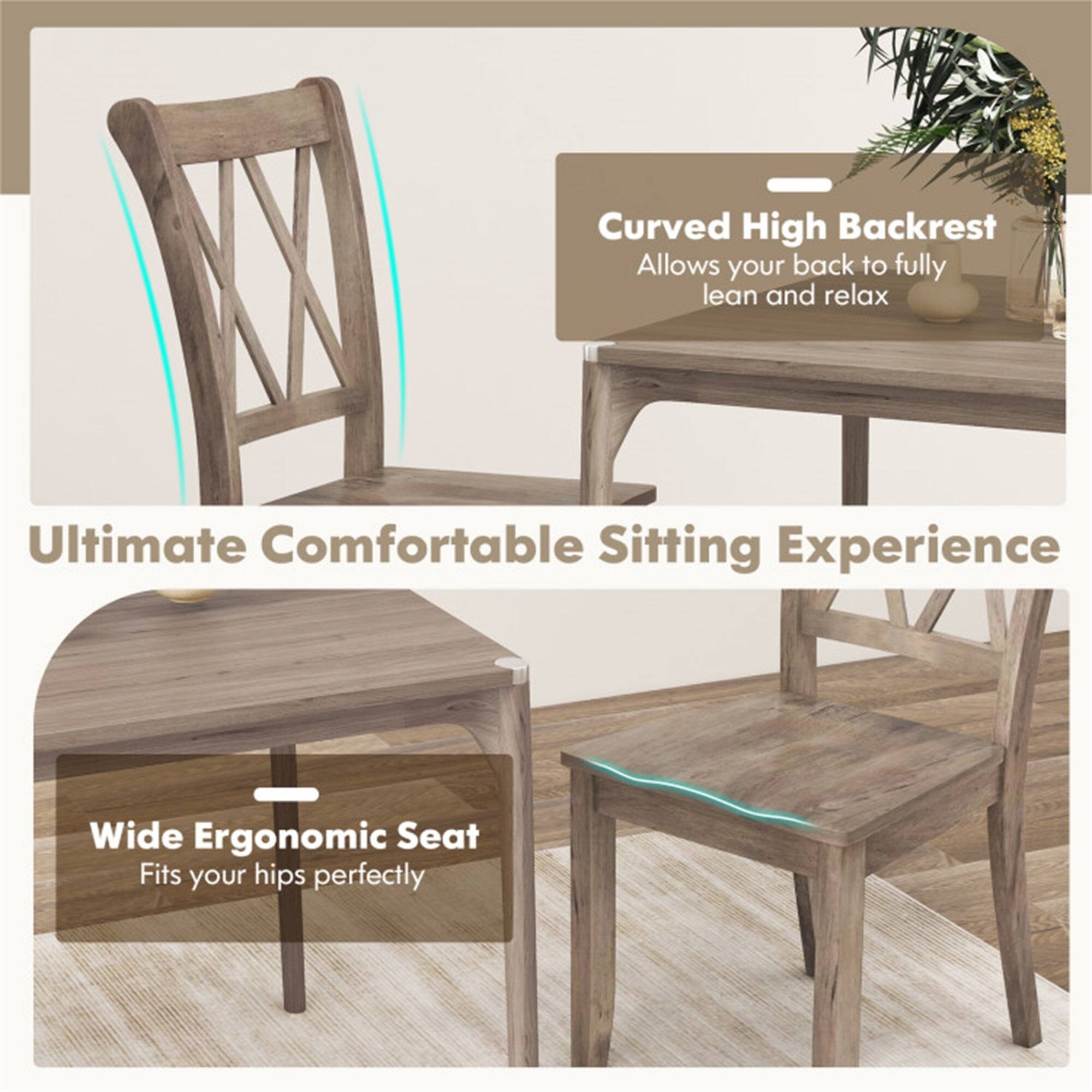 Curved High Backrest  
Allows your back to fully lean and relax  

Ultimate Comfortable Sitting Experience  

Wide Ergonomic Seat  
Fits your hips perfectly